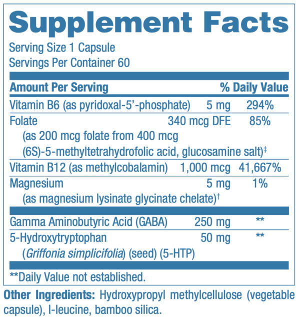 calm complete neuro harmony supp facts